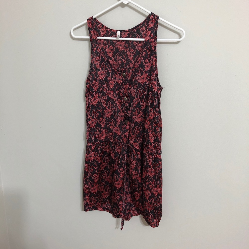 Rose and black baroque inspired design romper